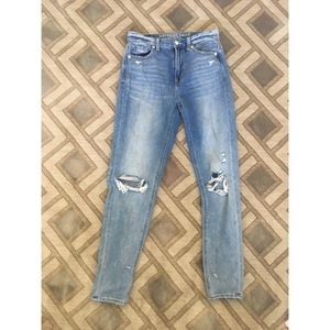 American Eagle Distressed Mom Jeans